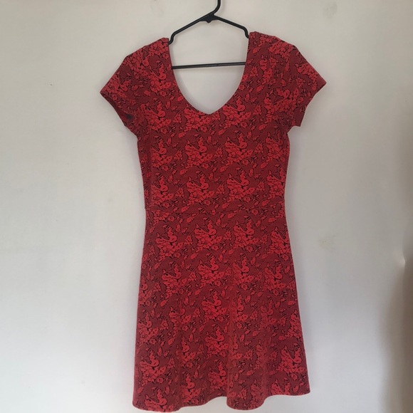 Topshop Coral Skater Dress - Picture 2 of 5